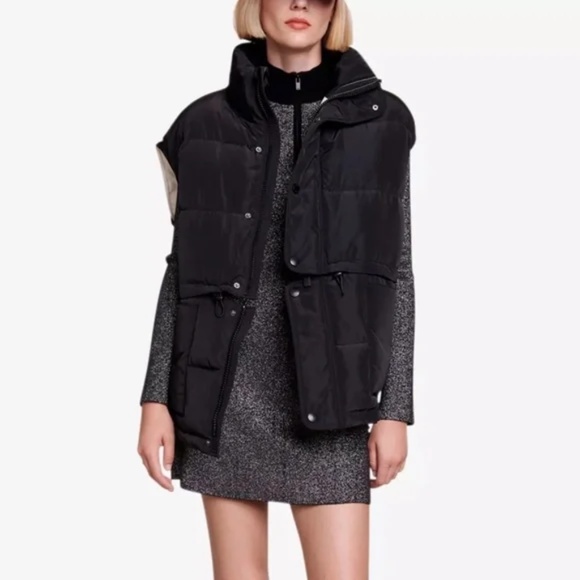 Gouzi adjustable-length sleeveless woven jacket - Picture 1 of 7